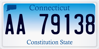 CT license plate AA79138
