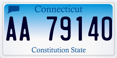 CT license plate AA79140