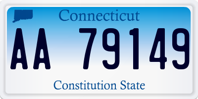 CT license plate AA79149