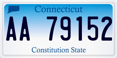 CT license plate AA79152