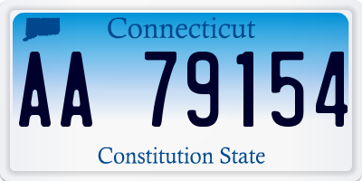 CT license plate AA79154