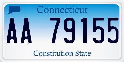 CT license plate AA79155