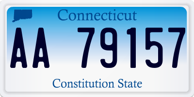 CT license plate AA79157