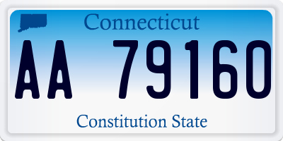 CT license plate AA79160