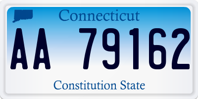 CT license plate AA79162