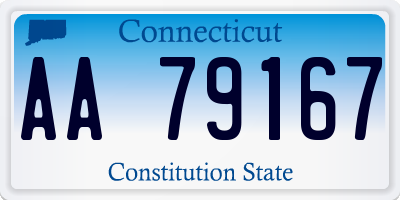 CT license plate AA79167