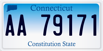 CT license plate AA79171
