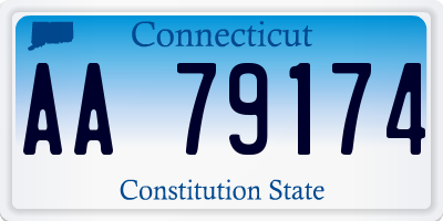 CT license plate AA79174