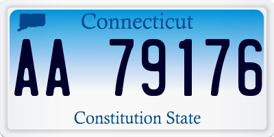 CT license plate AA79176