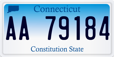 CT license plate AA79184