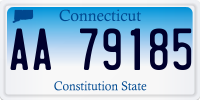 CT license plate AA79185