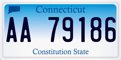 CT license plate AA79186