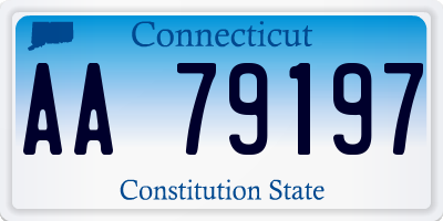 CT license plate AA79197