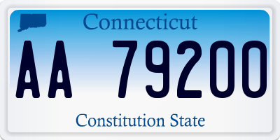 CT license plate AA79200