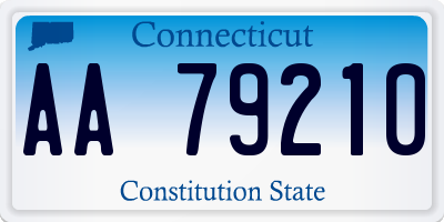 CT license plate AA79210