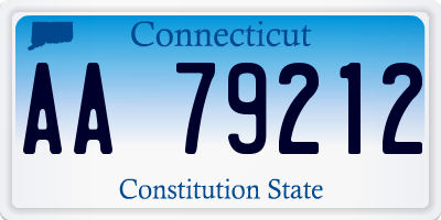 CT license plate AA79212