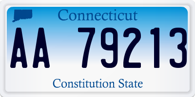 CT license plate AA79213