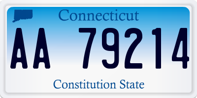 CT license plate AA79214