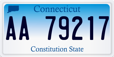 CT license plate AA79217