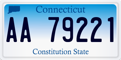 CT license plate AA79221