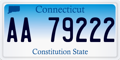 CT license plate AA79222