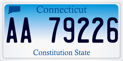 CT license plate AA79226