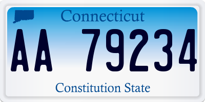 CT license plate AA79234