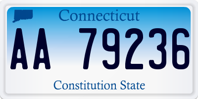 CT license plate AA79236