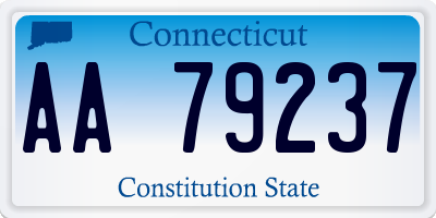 CT license plate AA79237