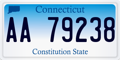 CT license plate AA79238