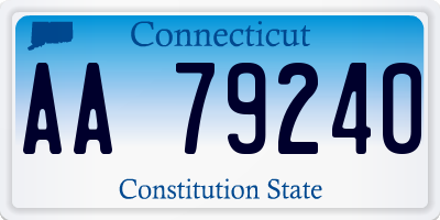 CT license plate AA79240