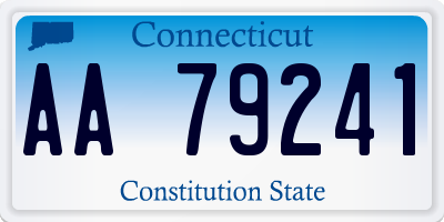 CT license plate AA79241