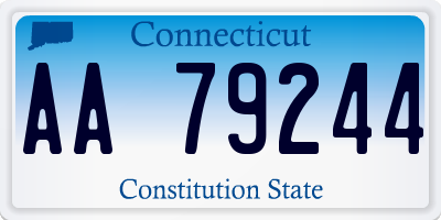 CT license plate AA79244