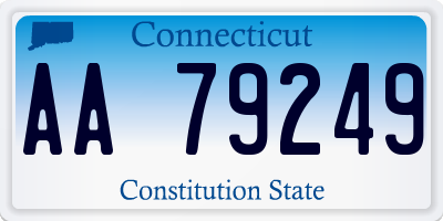 CT license plate AA79249