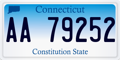 CT license plate AA79252