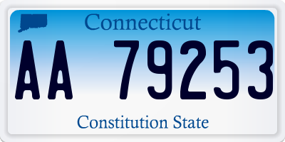 CT license plate AA79253