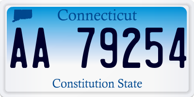 CT license plate AA79254