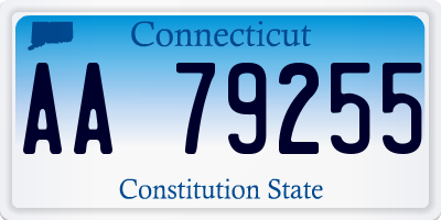 CT license plate AA79255