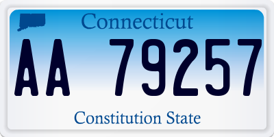 CT license plate AA79257