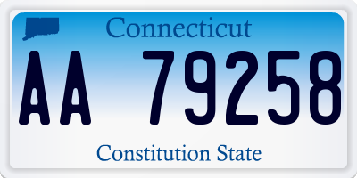 CT license plate AA79258