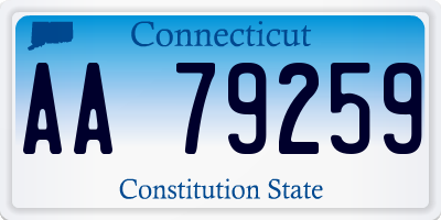 CT license plate AA79259