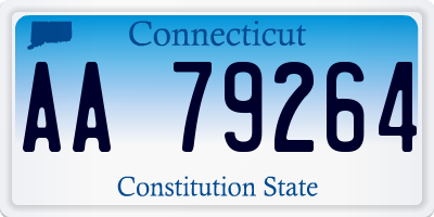 CT license plate AA79264