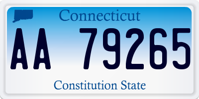 CT license plate AA79265