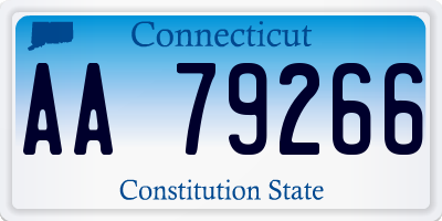 CT license plate AA79266