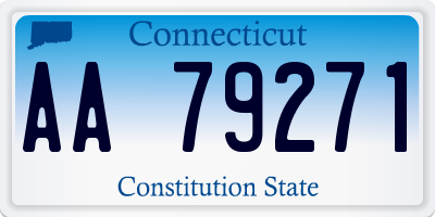 CT license plate AA79271