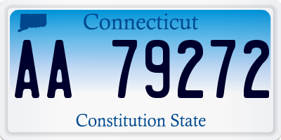 CT license plate AA79272