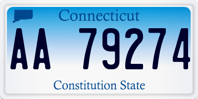 CT license plate AA79274