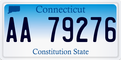 CT license plate AA79276