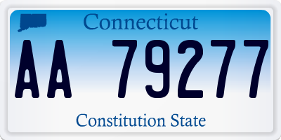 CT license plate AA79277