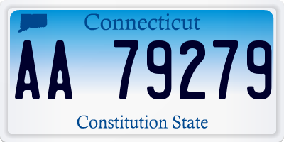 CT license plate AA79279